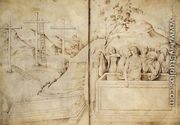 Lamentation (from the sketchook, folios 57b-58a) - Jacopo Bellini