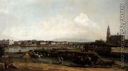 Dresden from the Left Bank of the Elbe, below the Fortifications 1748 - Bernardo Bellotto (Canaletto)