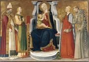 Madonna and Child Enthroned with Saints - Bicci Di Neri