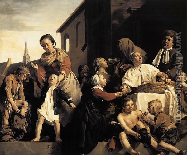 Tending Children at the Orphanage in Haarlem 1663 - Jan De Bray