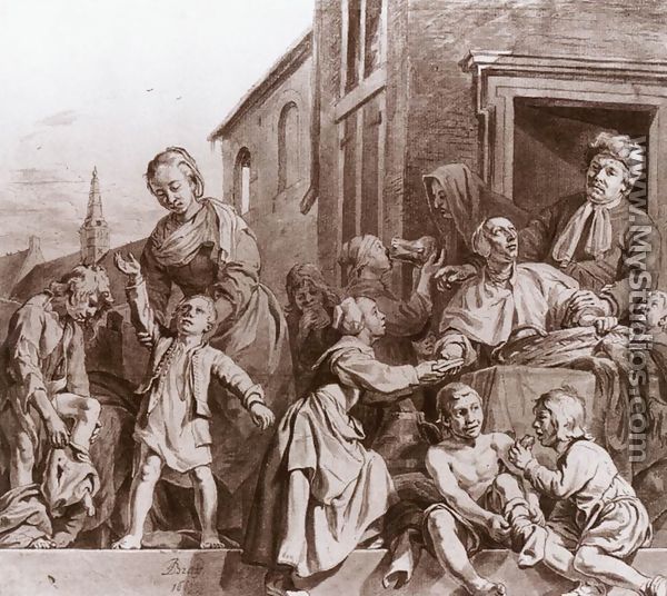 Tending Children in the Orphanage in Haarlem 1663 - Jan De Bray
