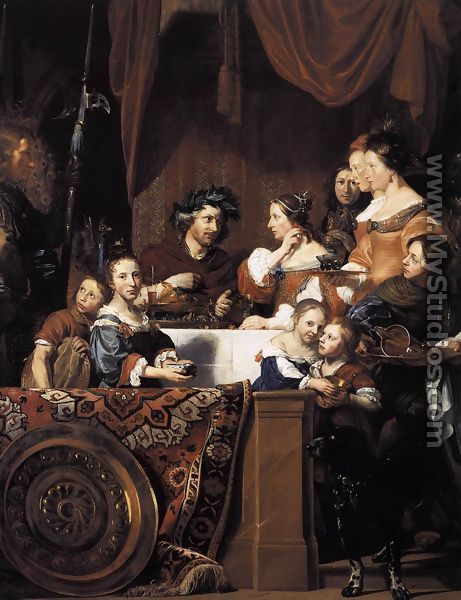 The de Bray Family (The Banquet of Antony and Cleopatra) 1669 - Jan De Bray