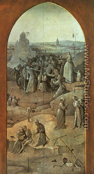 Christ Carrying the Cross (outer-right wing of the triptych "The Temptation of St. Anthony") - Sandro Botticelli (Alessandro Filipepi)