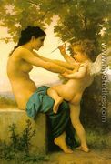 Young Girl Defending Herself against Eros 1880 - William-Adolphe Bouguereau