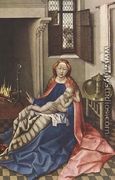 Madonna by the Fireside (half of a diptych) 1430s - (Robert Campin) Master of Flémalle