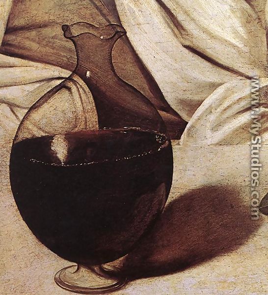 Bacchus (detail 2) c. 1596 - (Michelangelo) Caravaggio