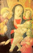 The Virgin & Child Surrounded by Four Angels - Master of the Castello Nativity