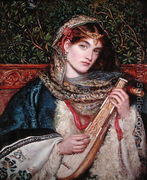 Girl Playing Music - Maria Euphrosyne Spartali, later Stillman