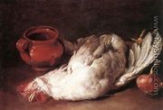 Still-Life with Hen, Onion and Pot 1750s - Giacomo Ceruti (Il Pitocchetto)