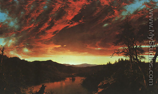 Secluded Landscape at Sunset, 1860 - Frederic Edwin Church
