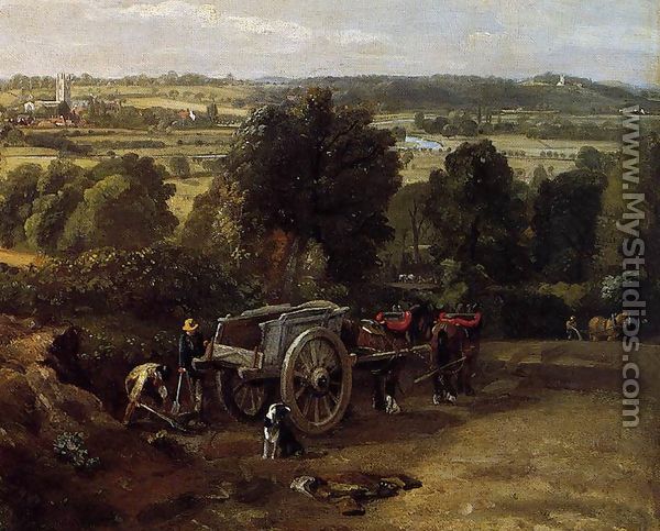 The Stour-Valley with the Church of Dedham (detail) 1814 - John Constable