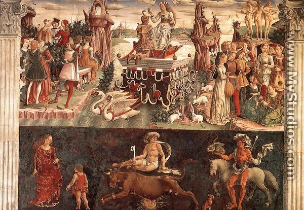 Allegory of April- Triumph of Venus (detail 1) 1476-84 - Francesco Del Cossa