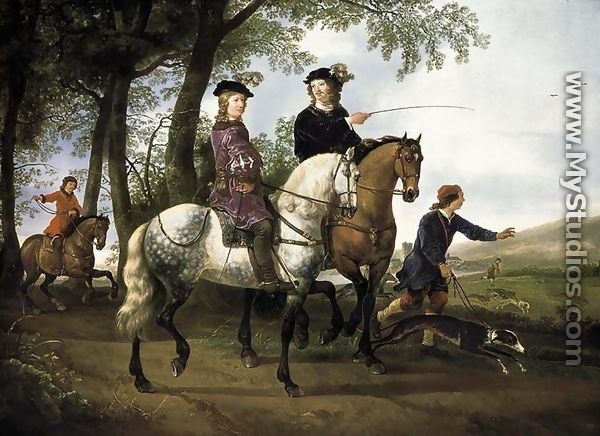 Landscape with a Hunt, 1650-55 - Aelbert Cuyp