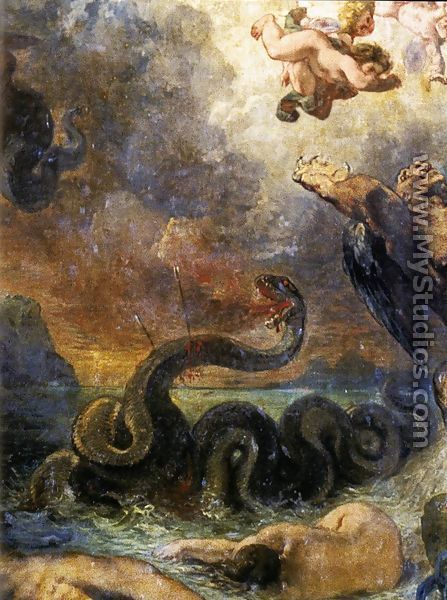 Apollo Slays Python (detail) 1850-51 - Eugene Delacroix