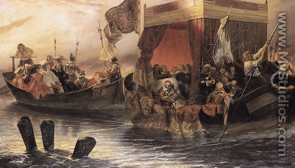The State Barge of Cardinal Richelieu on the Rhone 1829 - Paul Delaroche