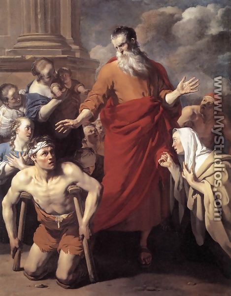 St Paul Healing the Cripple at Lystra 1663 - Karel Dujardin