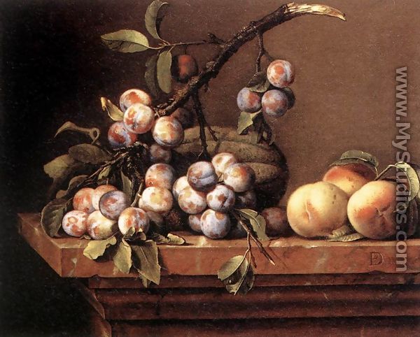 Plums and Peaches on a Table 1650 - Pierre Dupuys