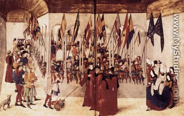 Presentation of Flags and Helms c. 1460 - Barthelemy d