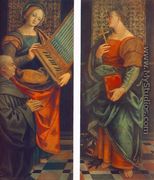 St Cecile with the Donator and St Marguerite - Gaudenzio Ferrari
