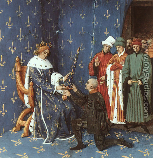 Bertrand with the Sword of the Constable of France - Jean Fouquet
