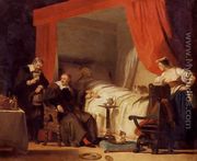 Cardinal Mazarin at the Deathbed of Eustache Le Sueur - Alexandre Evariste Fragonard