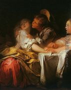 The Stolen Kiss (2) (detail) - Jean-Honore Fragonard