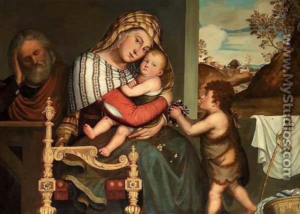 The Holy Family with the Infant St John the Baptist 1595 - Niccolo Frangipane