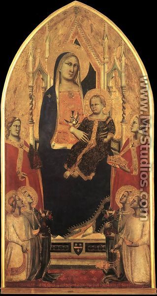 Madonna and Child Enthroned with Angels and Saints 1355 - Agnolo Gaddi