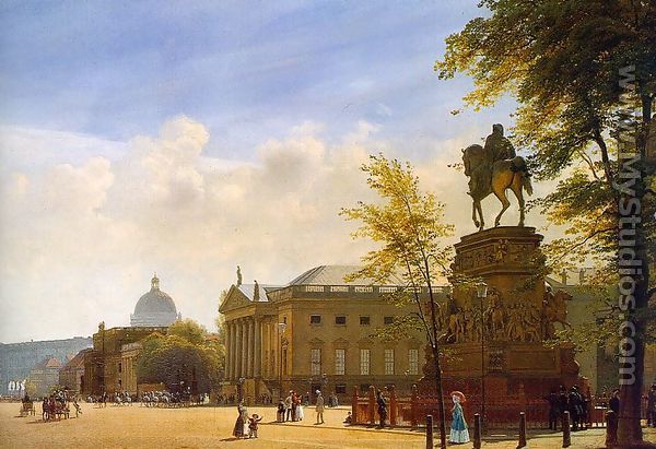 Unter den Linden, Berlin  (detail) 1853 - Eduard Gaertner
