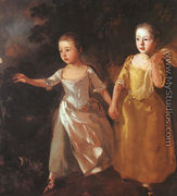 The Painter's Daughters Chasing a Butterfly 1755-56 - Thomas Gainsborough