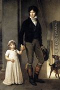Jean-Baptist Isabey, Miniaturist, with his Daughter 1795 - Baron Francois Gerard
