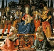 Madonna and Child Enthroned with Saints c. 1483 - Domenico Ghirlandaio