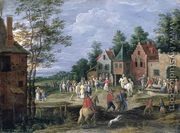 Village Scene (2) - Pieter Gijsels