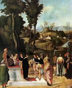 Moses Undergoing Trial by Fire 1502-05 - Giorgio da Castelfranco Veneto (See: Giorgione)