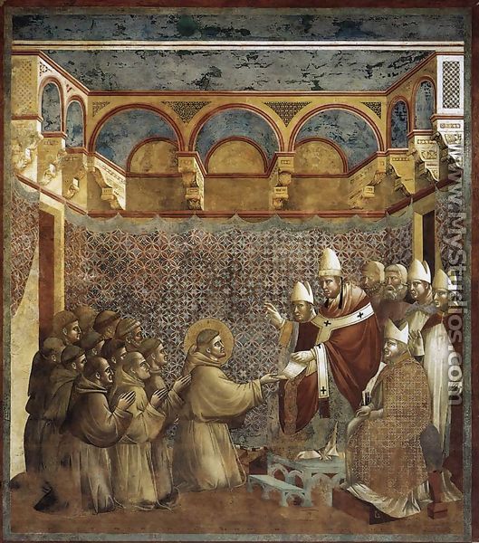 Legend of St Francis- 7. Confirmation of the Rule 1297-99 - Giotto Di Bondone