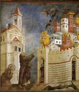 Legend of St Francis- 10. Exorcism of the Demons at Arezzo 1297-99 - Giotto Di Bondone