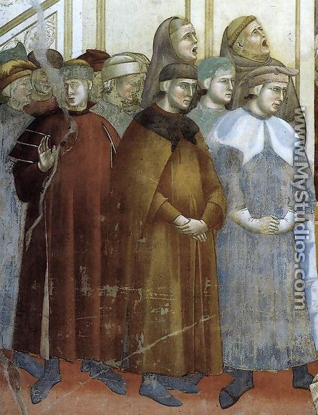 Legend of St Francis- 13. Institution of the Crib at Greccio (detail) 1297-1300 - Giotto Di Bondone