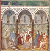Legend of St Francis- 17. St Francis Preaching before Honorius III 1297-1300 - Giotto Di Bondone