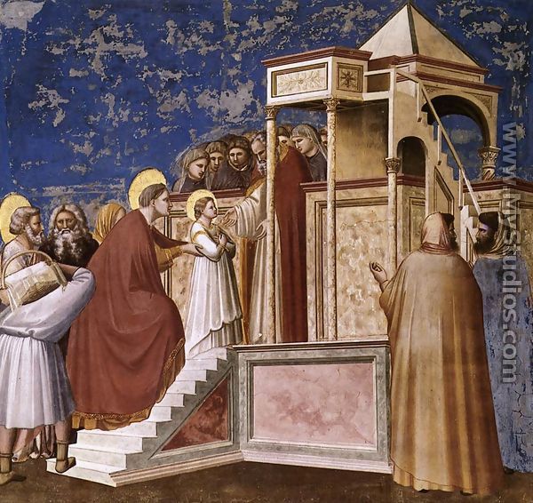No. 8 Scenes from the Life of the Virgin- 2. Presentation of the Virgin in the Temple 1304 - Giotto Di Bondone