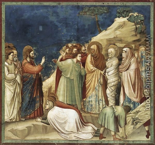 No. 25 Scenes from the Life of Christ- 9. Raising of Lazarus 1304-06 - Giotto Di Bondone