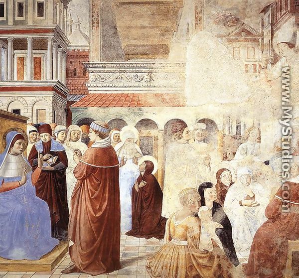 Scenes with St Ambrose (scene 9, north wall) 1464-65 - Benozzo di Lese di Sandro Gozzoli