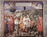 St Augustine Departing for Milan (scene 7, south wall) 1464-65 - Benozzo di Lese di Sandro Gozzoli