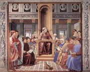 St Augustine Teaching in Rome (scene 6, south wall) 1464-65 - Benozzo di Lese di Sandro Gozzoli