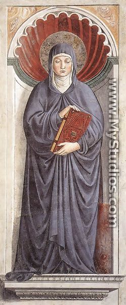 St Monica (on the pillar) 1464-65 - Benozzo di Lese di Sandro Gozzoli