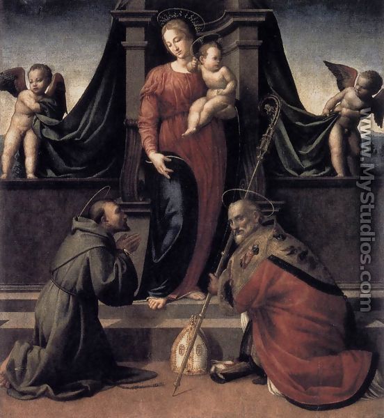 Virgin and Child with Sts Francis and Zenobius c. 1515 - Francesco Granacci