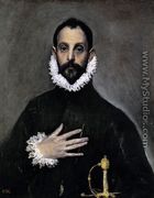 Nobleman with his Hand on his Chest 1583-85 - El Greco (Domenikos Theotokopoulos)