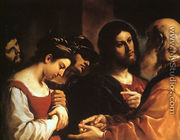 Christ with the Woman Taken in Adultery 1621 - Giovanni Francesco Guercino (BARBIERI)