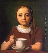 Little Girl with a Cup (Elise Kobke)  1850 - Constantin Hansen