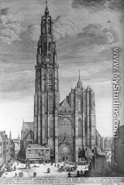 Antwerp Cathedral  1649 - Wenceslaus Hollar