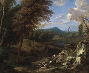 Wooded Hilly Landscape - Cornelis Huysmans